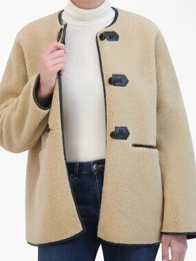 Rebecca Minkoff Faux Shearling Toggle Jacket